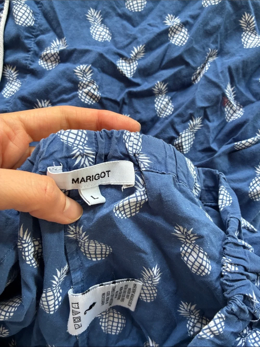 Marigot Blue Pineapple Print Pajama Set